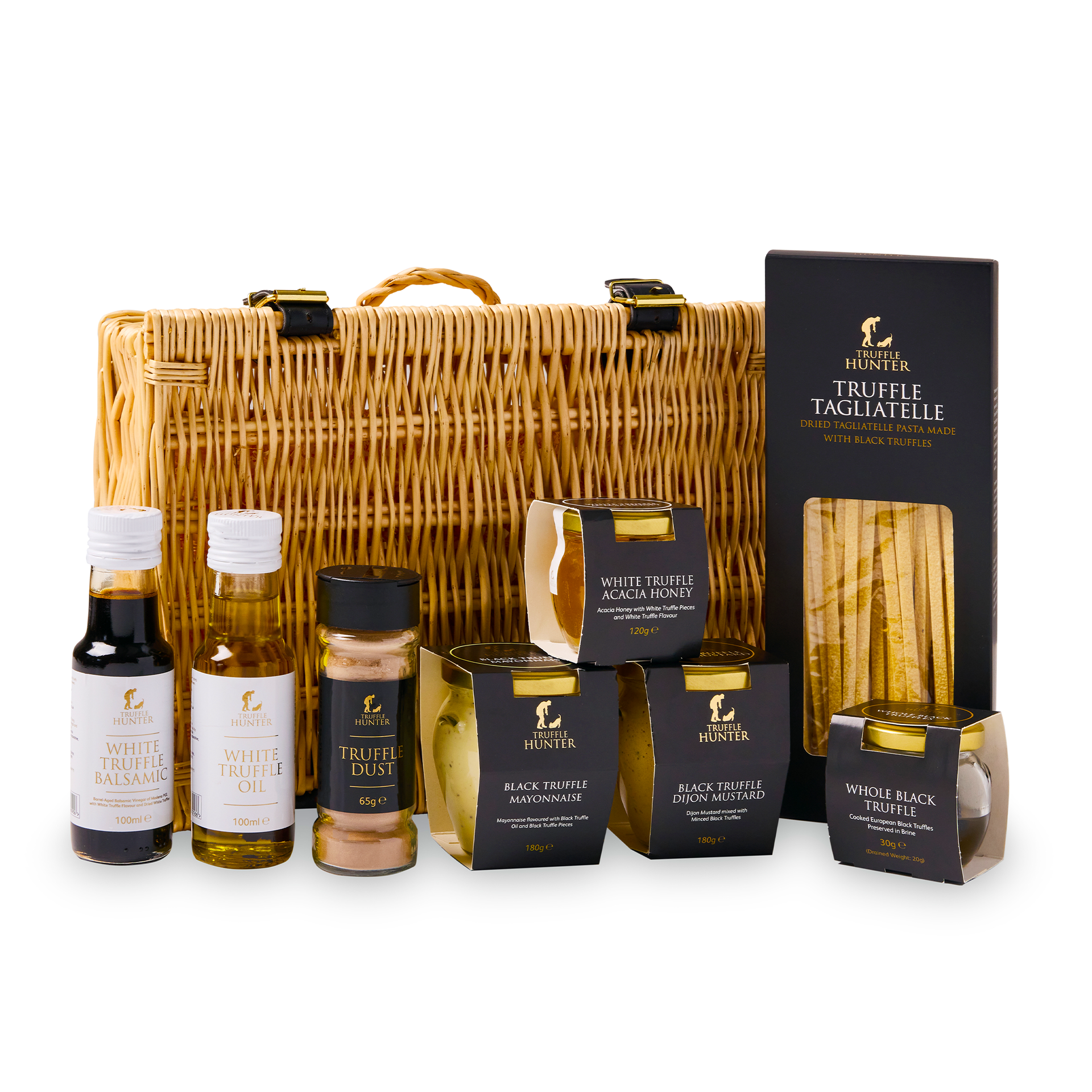 TruffleHunter Signature Hamper 8 Piece Luxury Gift Basket Wicker
