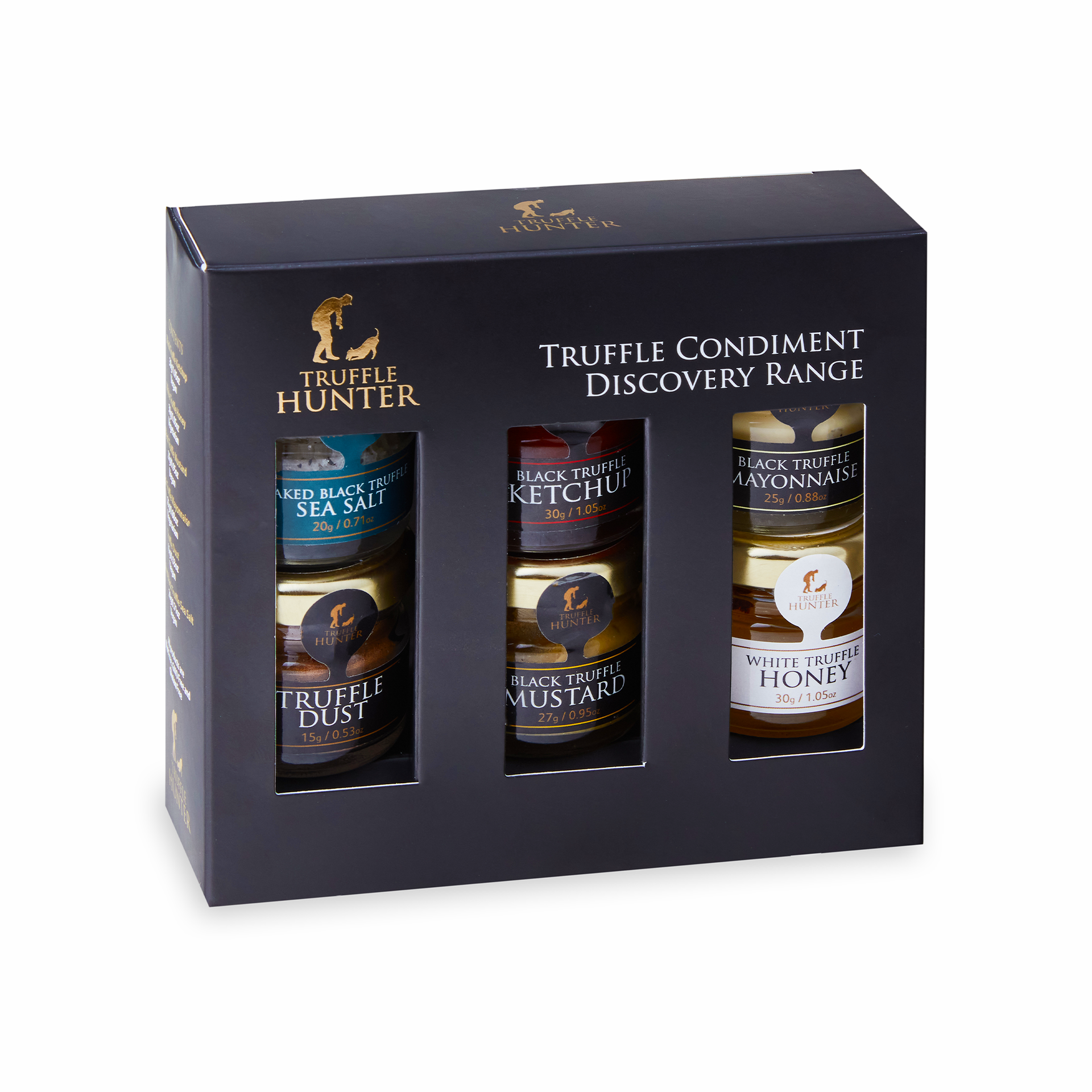 Condiment Discovery Range Gourmet Mustard Mayo Ketchup Salt Dust & Honey Gift Set